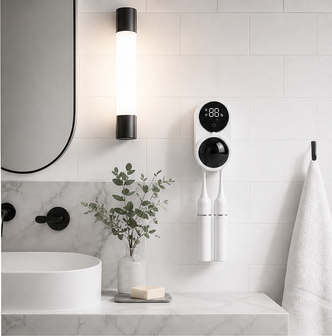 HYGEN™ Dual-Slot UV Toothbrush Sanitizer