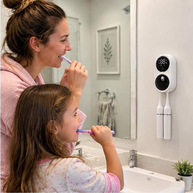 HYGEN™ Dual-Slot UV Toothbrush Sanitizer